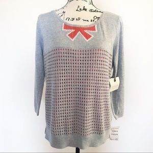 hinge Perforated Layered Knit Sweater B1 NWT hinge Perforated Layered Knit Sweater B1 NWT